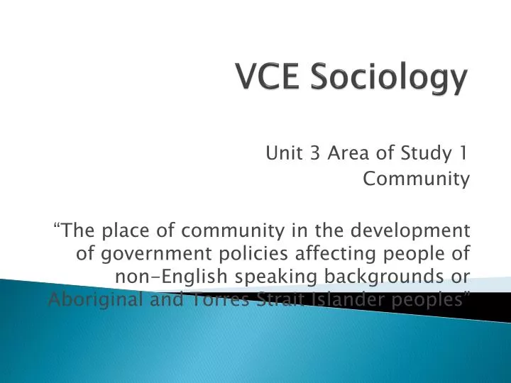 vce sociology