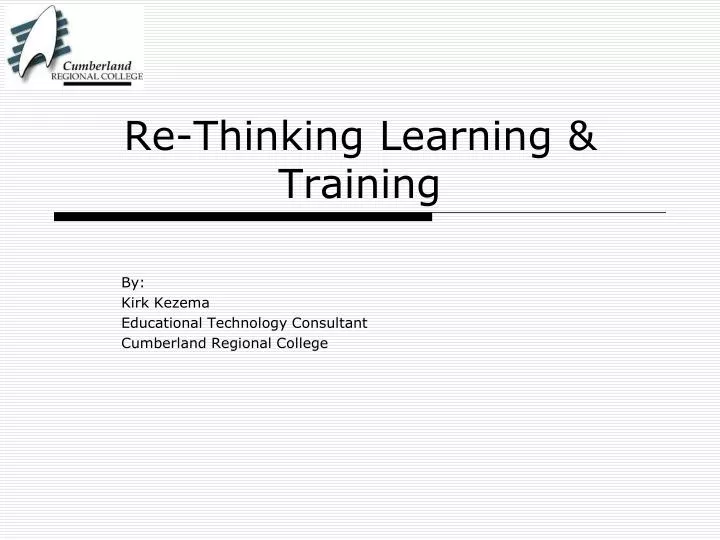 re thinking learning training