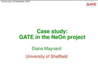 Case study: GATE in the NeOn project