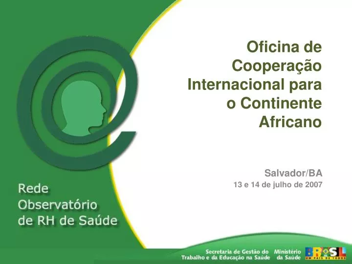 oficina de coopera o internacional para o continente africano