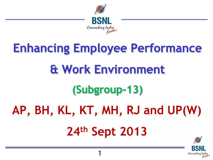 enhancing employee performance work environment subgroup 13