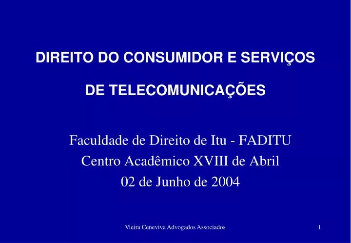 direito do consumidor e servi os de telecomunica es