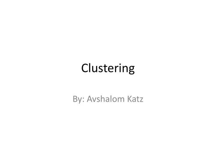 clustering