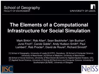 The Elements of a Computational Infrastructure for Social Simulation