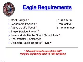 Eagle Requirements