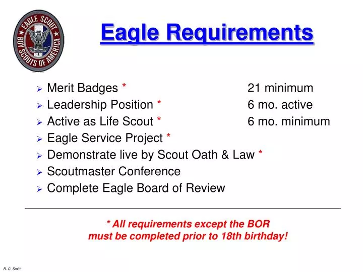 eagle requirements