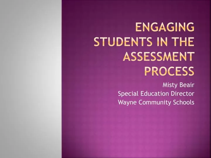engaging students in the assessment process
