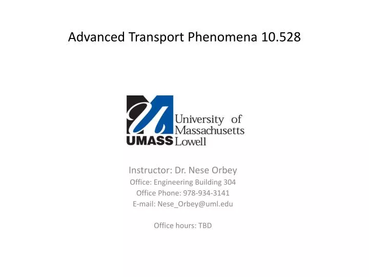 advanced transport phenomena 10 528