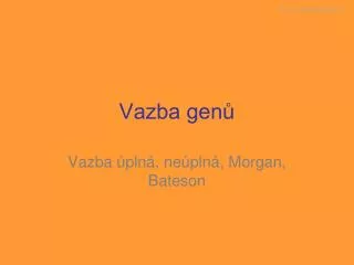 vazba gen