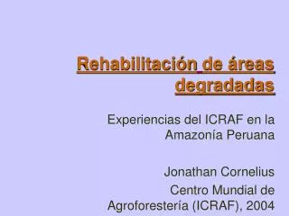 rehabilitaci n de reas degradadas