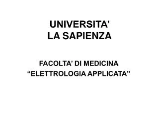 universita la sapienza