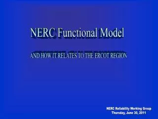 NERC Functional Model