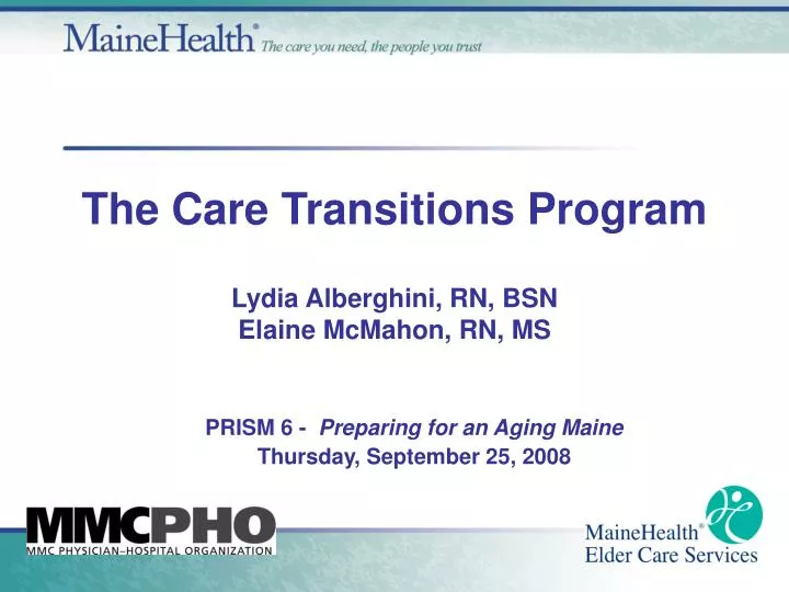 the care transitions program lydia alberghini rn bsn elaine mcmahon rn ms
