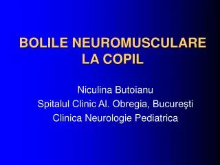 bolile neuromusculare la copil