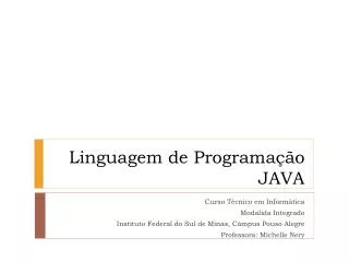 linguagem de programa o java