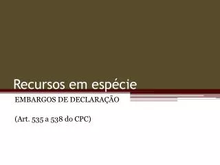 recursos em esp cie