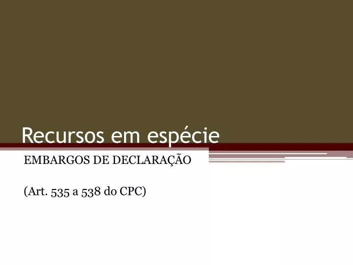 recursos em esp cie