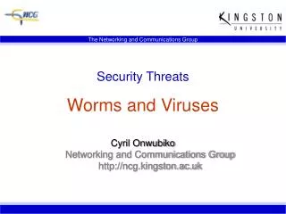 Security Threats Worms and Viruses