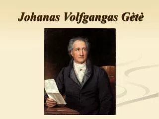 johanas volfgangas g t
