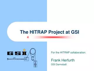 the hitrap project at gsi
