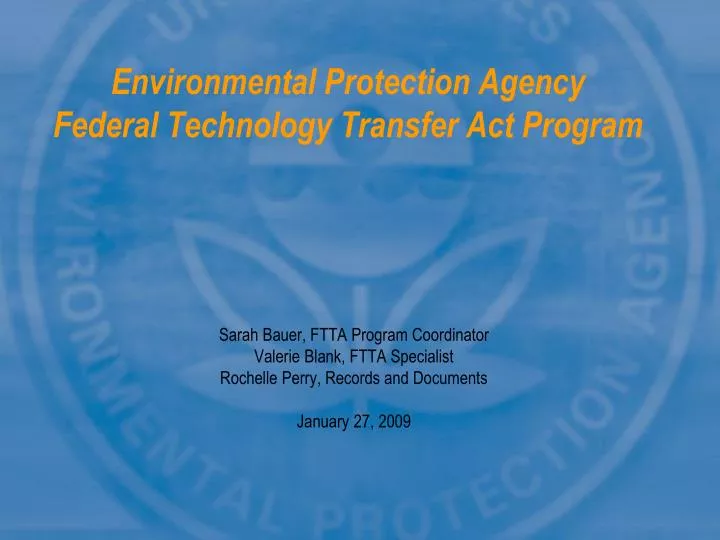 environmental protection agency federal technology transfer act program