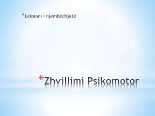 zhvillimi psikomotor