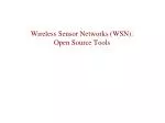 Wireless Sensor Networks (WSN): Open Source Tools - slide 1