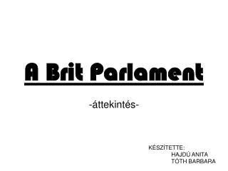 a brit parlament