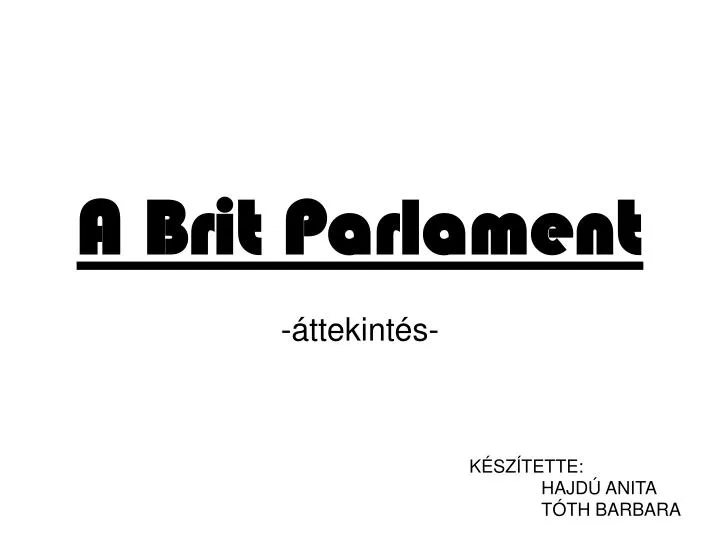 a brit parlament