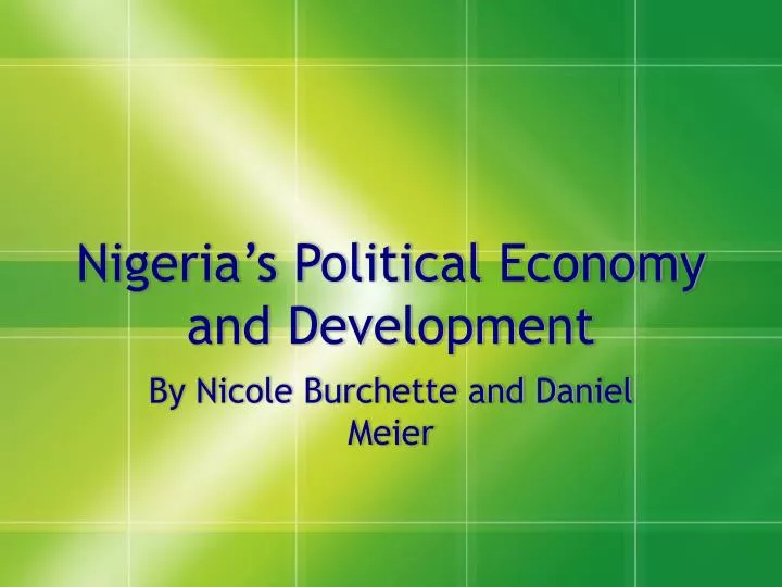 nigeria s political economy and development