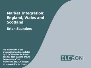 Market Integration: England, Wales and Scotland