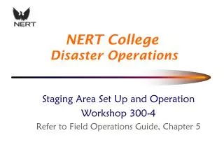 NERT College Disaster Operations