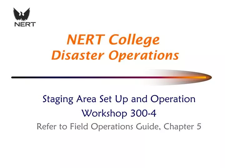 nert college disaster operations