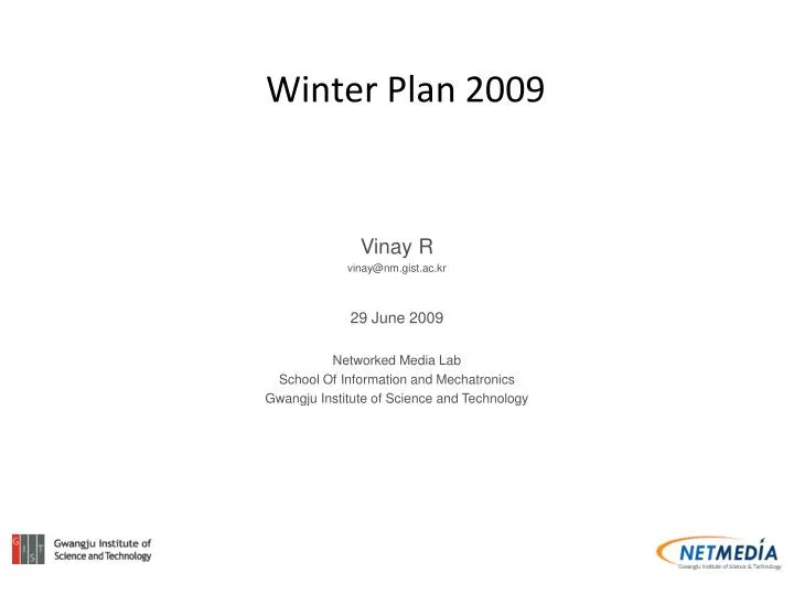 winter plan 2009