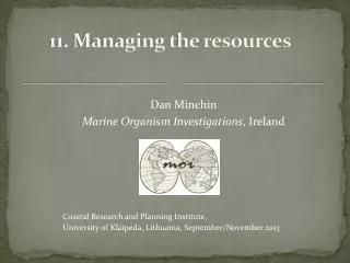 11. Managing the resources
