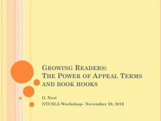 Growing Readers: The Power of Appeal Terms and book hooks