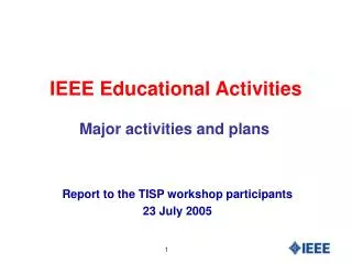 IEEE Educational Activities