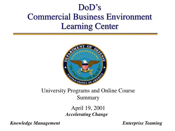 dod s commercial business environment learning center