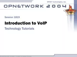 Introduction to VoIP Technology Tutorials