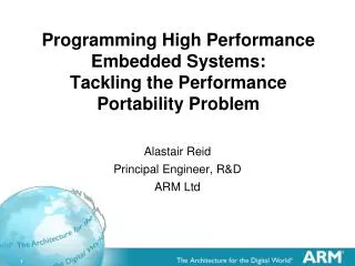 Programming High Performance Embedded Systems: Tackling the Performance Portability Problem