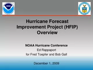Hurricane Forecast Improvement Project (HFIP) Overview