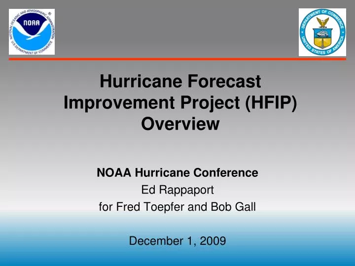 hurricane forecast improvement project hfip overview