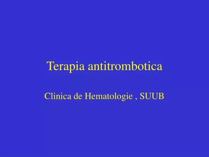 terapia antitrombotica