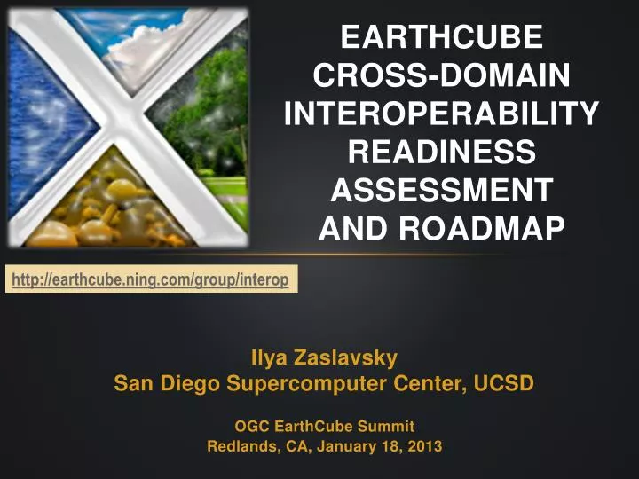 earthcube cross domain interoperability readiness assessment and roadmap