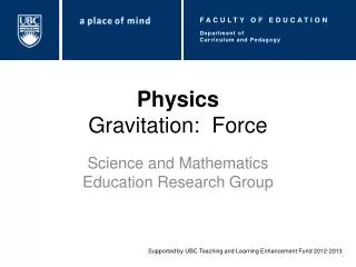 Physics Gravitation: Force