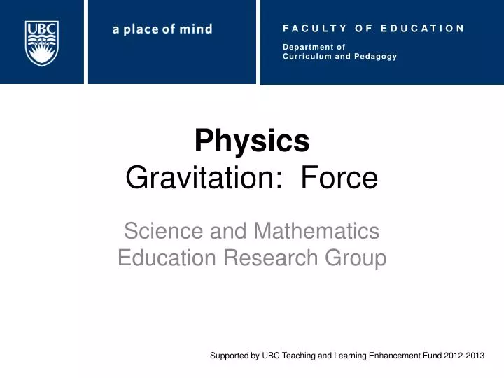 physics gravitation force