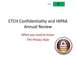 etch confidentiality and hipaa annual review
