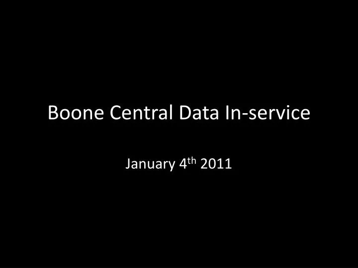 boone central data in service