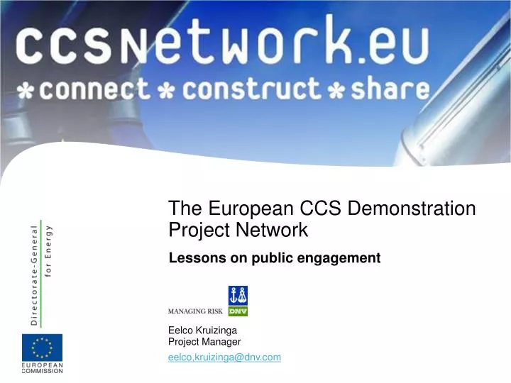 the european ccs demonstration project network