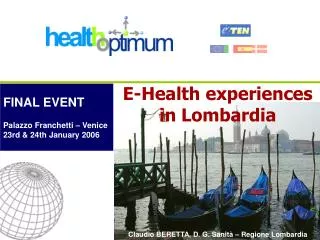 E-Health experiences in Lombardia